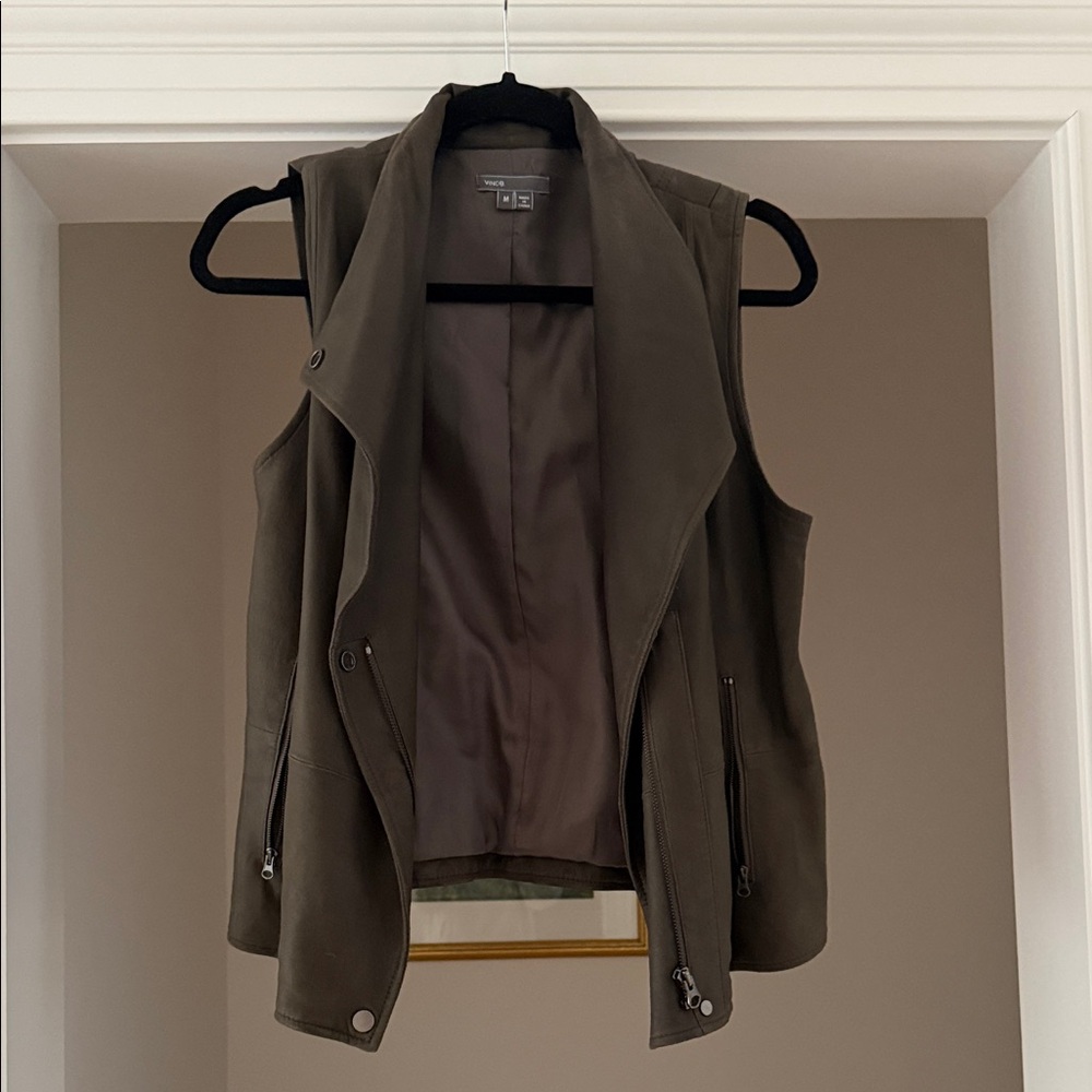 Vince Women's Olive Sleeveless Jacket